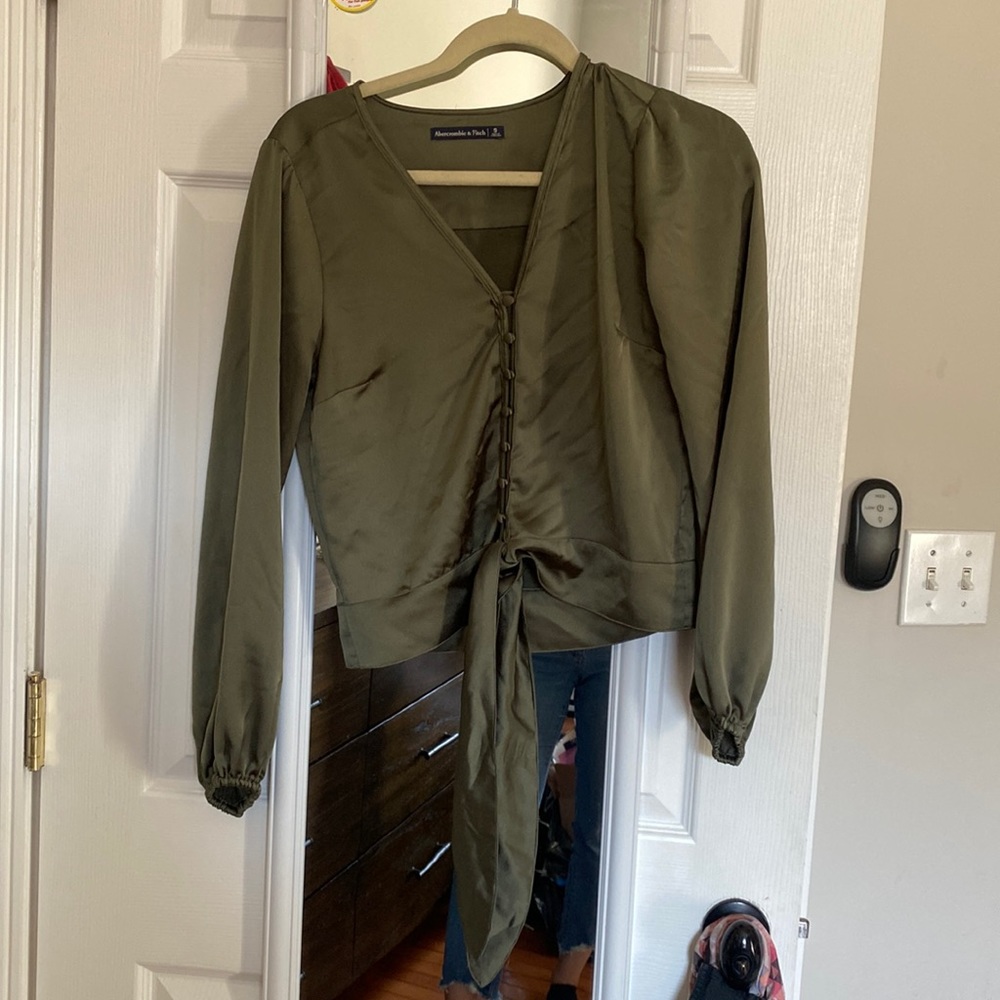 Abercrombie Satin Long Sleeve Shirt